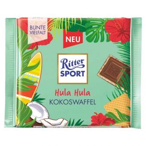 Ritter Sport Chocolate Hula Hula Coconut Waffle 100g