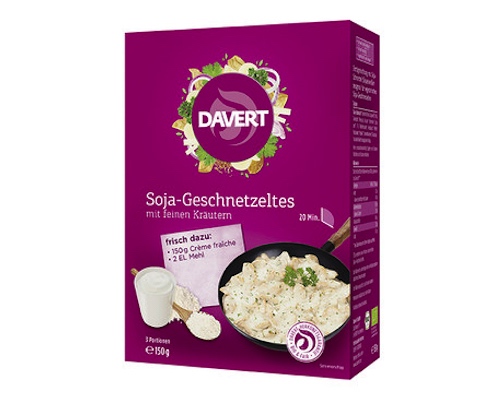 Davert Soja-Geschnetzeltes mit feinen Kräutern 150g | Natural German