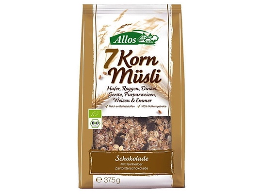 Allos 7 Korn Müsli Schokolade 375g