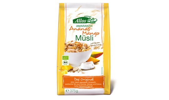 Allos Amaranth Ananas Mango Müsli 375g