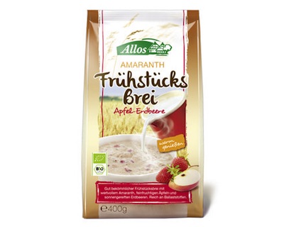 Allos Frühstücksbrei mit Amaranth Apfel-Erdbeere 400g