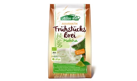 Allos Frühstücksbrei mit Amaranth Matcha 400g