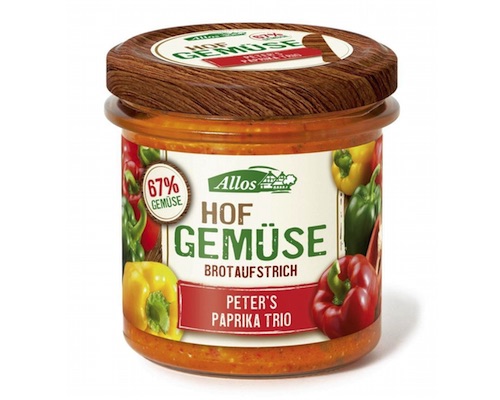 Allos Hofgemüse Peters Paprika Trio Brotaufstrich 135g