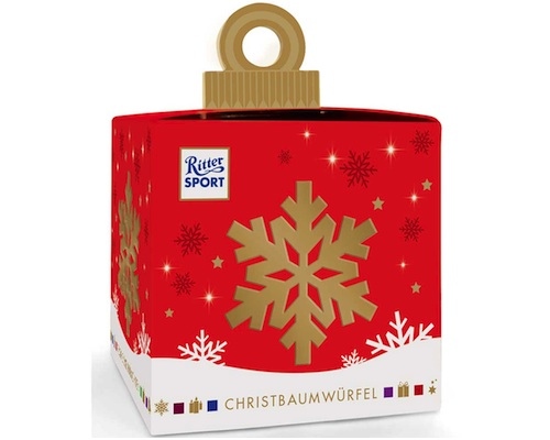 Ritter Sport Mini Christmas Tree Cube Marzipan 83g